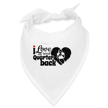 I love my sweet Quarterback - Bandana - Weiß - Vorne