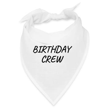 Birthday Crew - Bandana - Weiß - Vorne