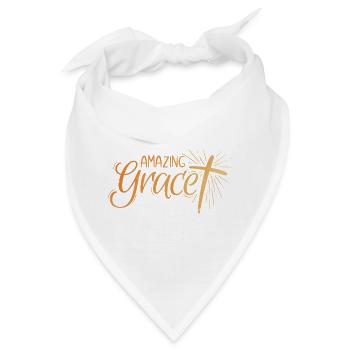 Amazing Grace Lettering - Bandana - Weiß - Vorne