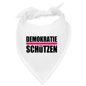 Demokratie schützen - Bandana - Weiß - Vorne