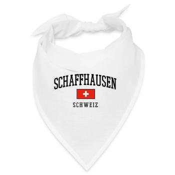Schaffhausen Schweiz Flagge - Bandana - Weiß - Vorne