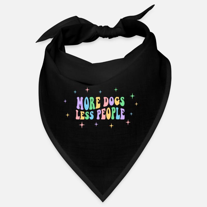 Plus de chiens, moins de gens - Design rétro groovy Bandana