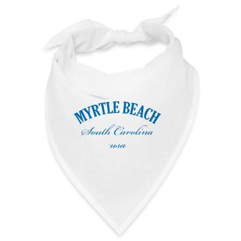 Myrtle Beach South Carolina Retro-Design - Bandana - Weiß - Vorne