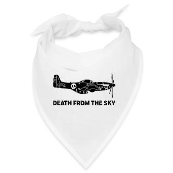 Vintage Kampfflugzeug (Schwarz) - Bandana - Weiß - Vorne