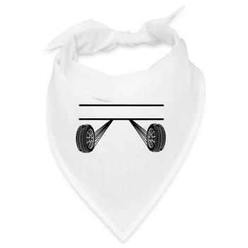 Autorennen-Namensbanner 4 - Bandana - Weiß - Vorne