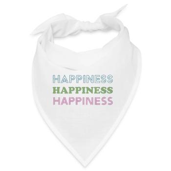 Happiness Trio Pastel Letters - Bandana - Weiß - Vorne