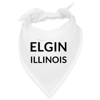 Elgin Illinois USA - Bandana - Weiß - Vorne