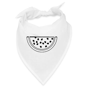 Wassermelone Melone - Bandana - Weiß - Vorne