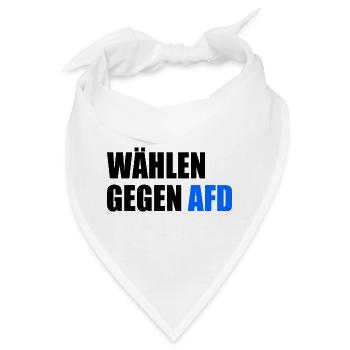 Wählen gegen afd - Bandana - Weiß - Vorne