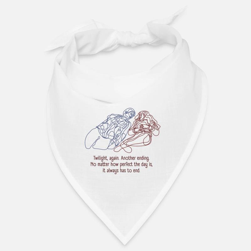Vampire Line-Art Design mit Quote Bandana