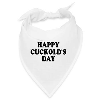 happy cuckold's day - cuckold - Bandana - Weiß - Vorne
