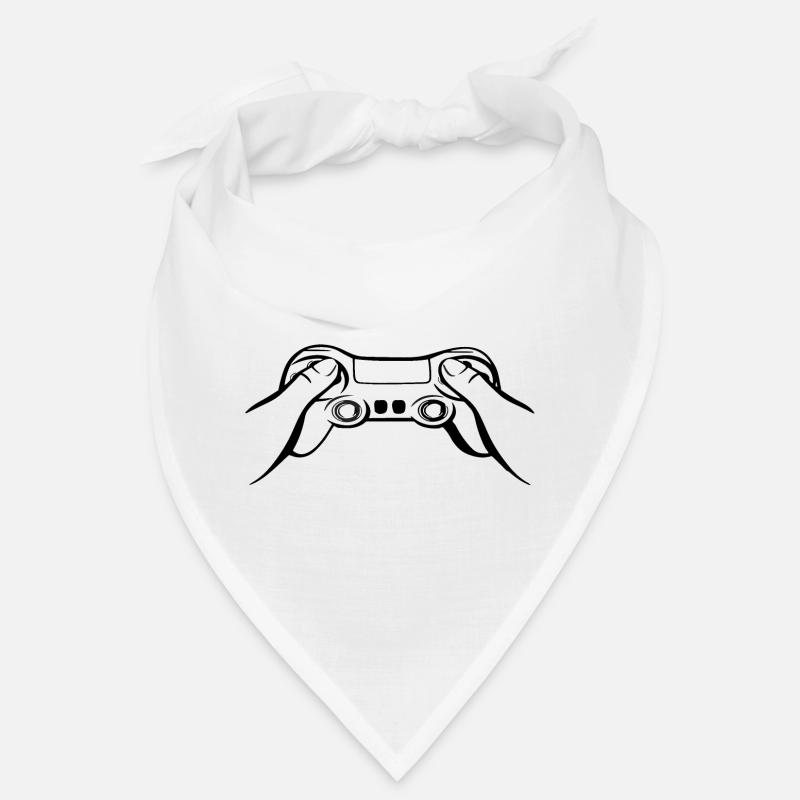 Gamecontroller black - Bandana - white