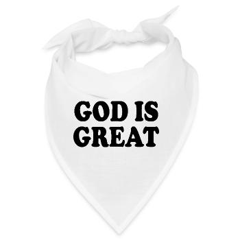 god is great - Bandana - Weiß - Vorne