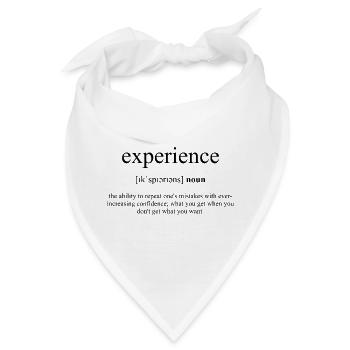 Experience | Erfahrung Definition Dictionary - Bandana - Weiß - Vorne