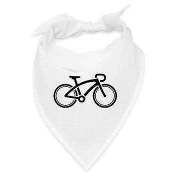 Bicycle Pictogram - Cool Bike Logo - Bandana - Weiß - Vorne