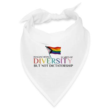 Bunte Pride Flag Vielfalt Motiv - Bandana - Weiß - Vorne