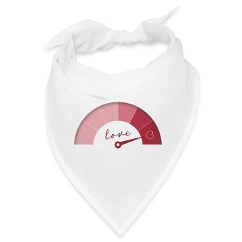 Love Meter – Valentinstag Edition - Bandana - Weiß - Vorne