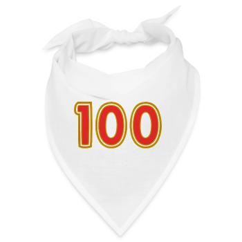 100. 100 JAHRE. 100-JÄHRIGES JUBILÄUM. GEBURTSTAG 100 - Bandana - Weiß - Vorne
