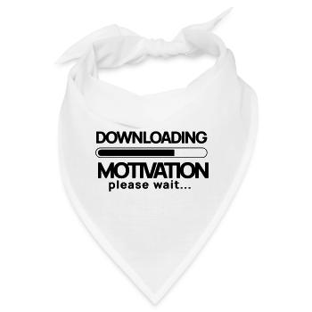 Motivation herunterladen. Bitte warten - Bandana - Weiß - Vorne