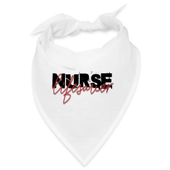Krankenschwester Lebensretter - Bandana - Weiß - Vorne