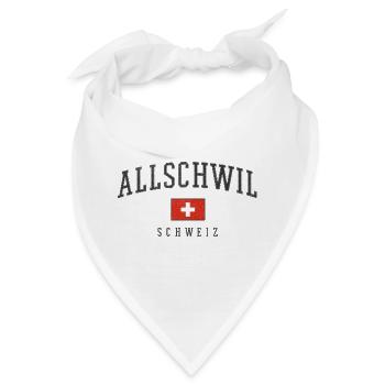Allschwil Logo Schweizer Flagge - Bandana - Weiß - Vorne