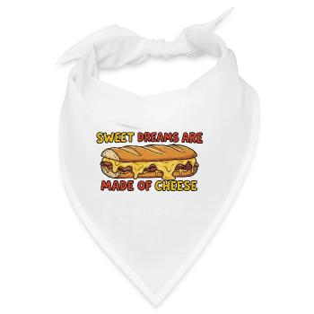 Lustiges Käse Sandwich Spruch Design - Bandana - Weiß - Vorne