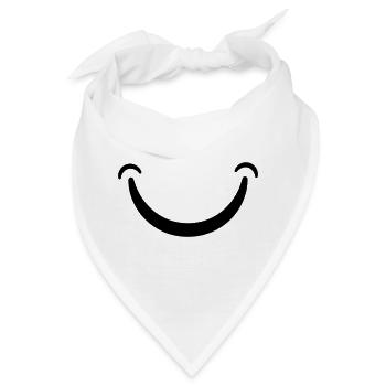 Lächeln - Bandana - Weiß - Vorne