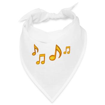 Sonnige Noten Illustration - Bandana - Weiß - Vorne