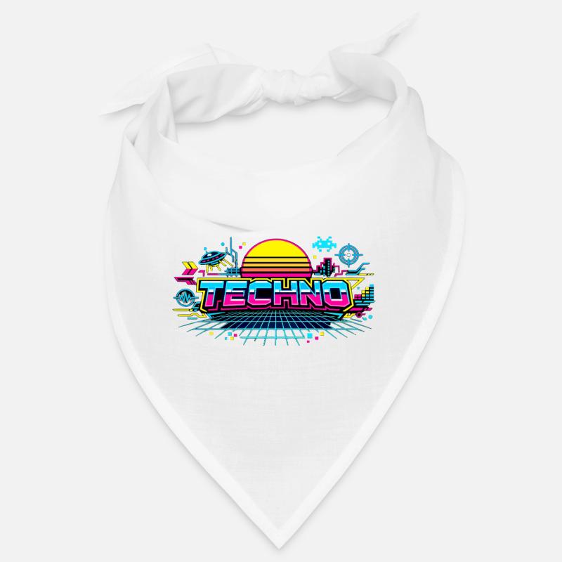 Neon Techno Horizon Bandana