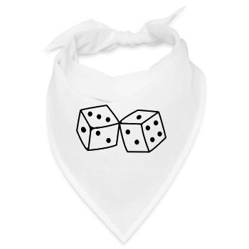 Würfel - Bandana - Weiß - Vorne