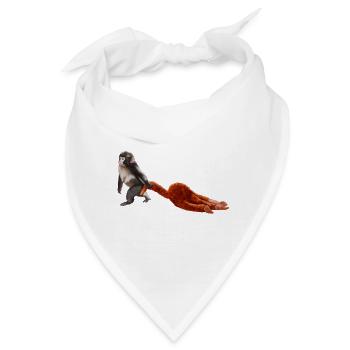 Punch - das kleine Äffchen - Bandana - Weiß - Vorne
