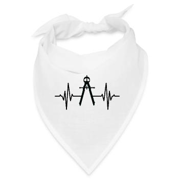 Zirkel Herzschlag - Bandana - Weiß - Vorne