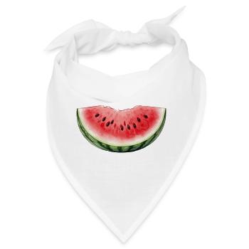 Wassermelone aquarell  - Bandana - Weiß - Vorne