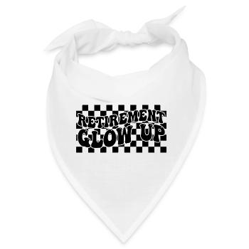 Ruhestand Glow Up Retro Checkerboard Ruhestand - Bandana - Weiß - Vorne