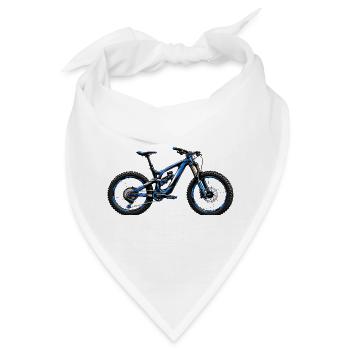 MTB Fully Bike Seitenansicht Technik Enduro Rahmen - Bandana - Weiß - Vorne