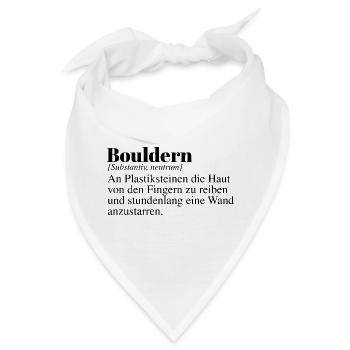Bouldern Duden Spruch - Bandana - Weiß - Vorne