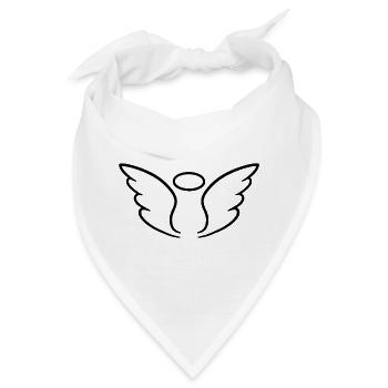 angel wings black - Bandana - Weiß - Vorne