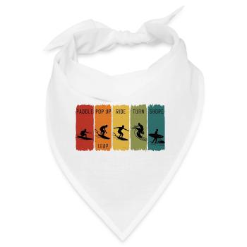 Retro-Surf-Stufen Paddel-Pop-up-Fahrt Ufer - Bandana - Weiß - Vorne