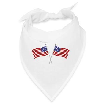 Flagge der Vereinigten Staaten - Bandana - Weiß - Vorne