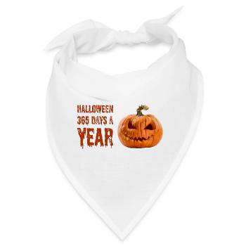 Halloween Pumpkin 365 Days a Year - Bandana - Weiß - Vorne