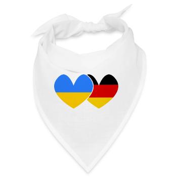 Ukraine Deutschland Freundschaft  - Bandana - Weiß - Vorne