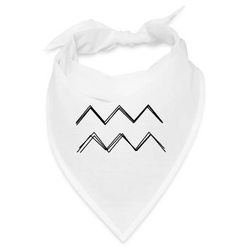 Sternzeichen Wassermann handgezeichnet - Bandana - Weiß - Vorne