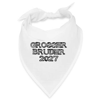 Großer Bruder 2027 Schriftzug handgezeichnet - Bandana - Weiß - Vorne