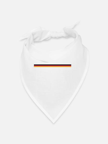 schwarz rot gold - Bandana - Weiß - Vorne