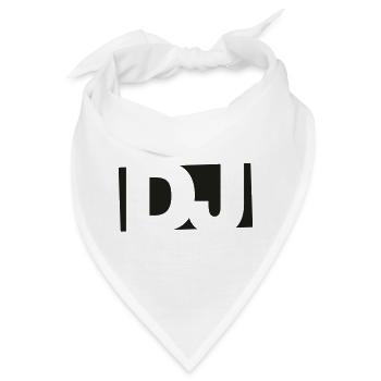 DJ Typo-Motiv (Minimal) - Bandana - Weiß - Vorne