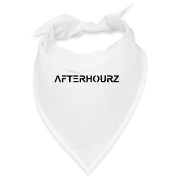 Afterhourz Digital Text Schrift Clubbing Party DJ - Bandana - Weiß - Vorne