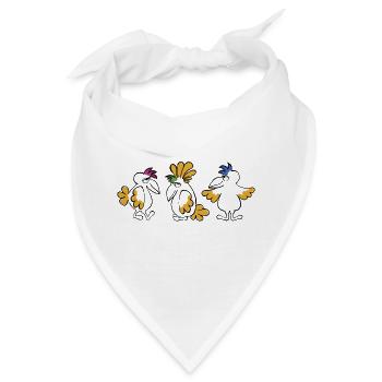 Schräge Vögel - Bandana - Weiß - Vorne