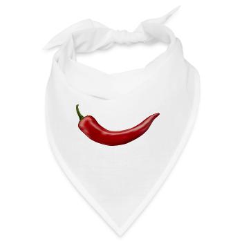 Red Chili Pepper Design T-Shirt Geschenk-Idee Cool - Bandana - Weiß - Vorne