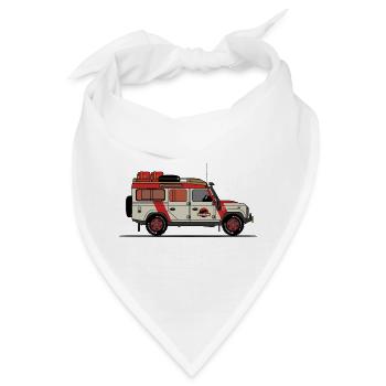 Jurassischer Verteidiger - Bandana - Weiß - Vorne