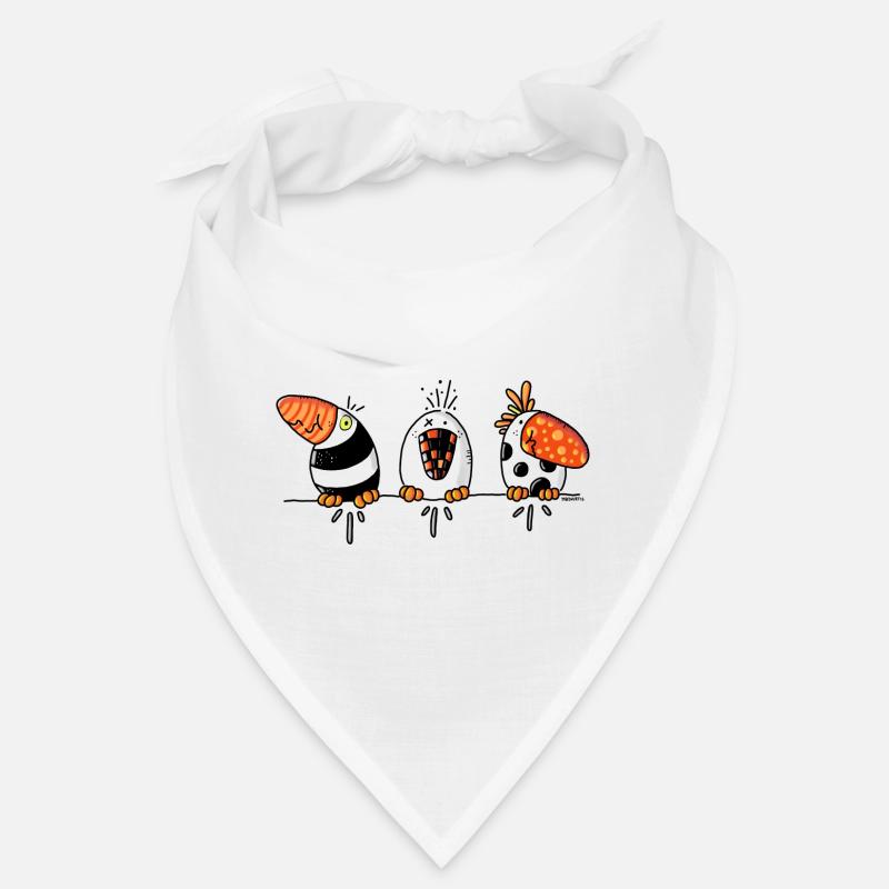 Komische Vögel - Vogel- Vögelchen - Bandana - Weiß